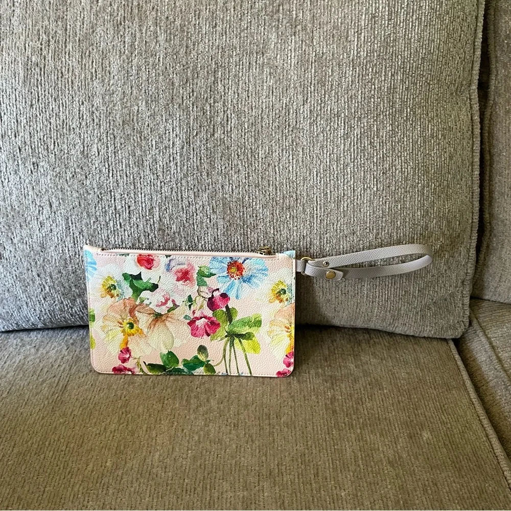 Betsey Johnson Floral Print Wristlet Clutch